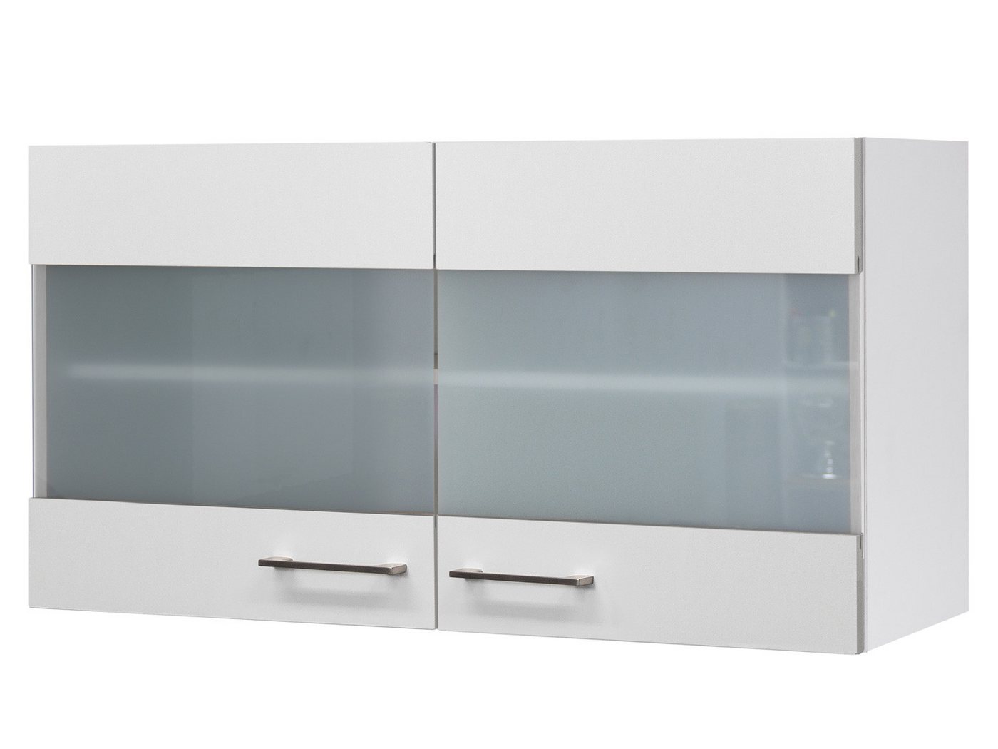 Flex-Well Glashängeschrank Glashängeschrank Küche - 100 cm breit - Weiß – Nawa Bild 5