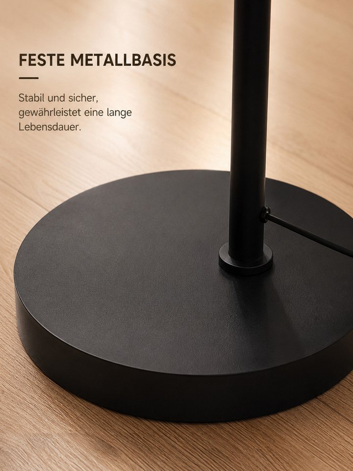 OUTON LED Stehlampe Bogen Stehleuchte großem Lampenschirm 4 Farben, LED wechselbar, dimmbar Fernbedienung Fußschalter Bild 3