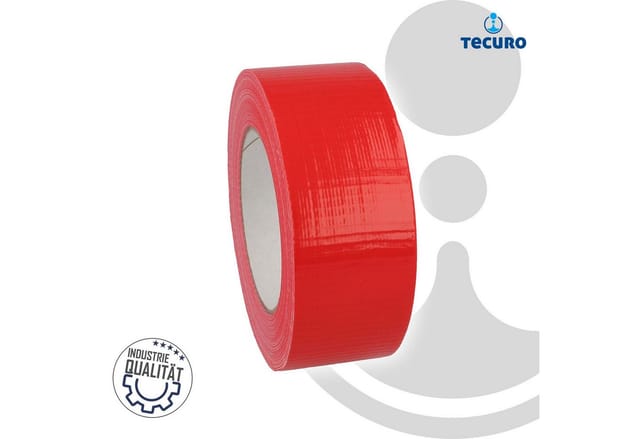 Tecuro - Gewebeband 518, 140 my, PE-beschichtetes Gewebe, rot 48 mm x 50 m