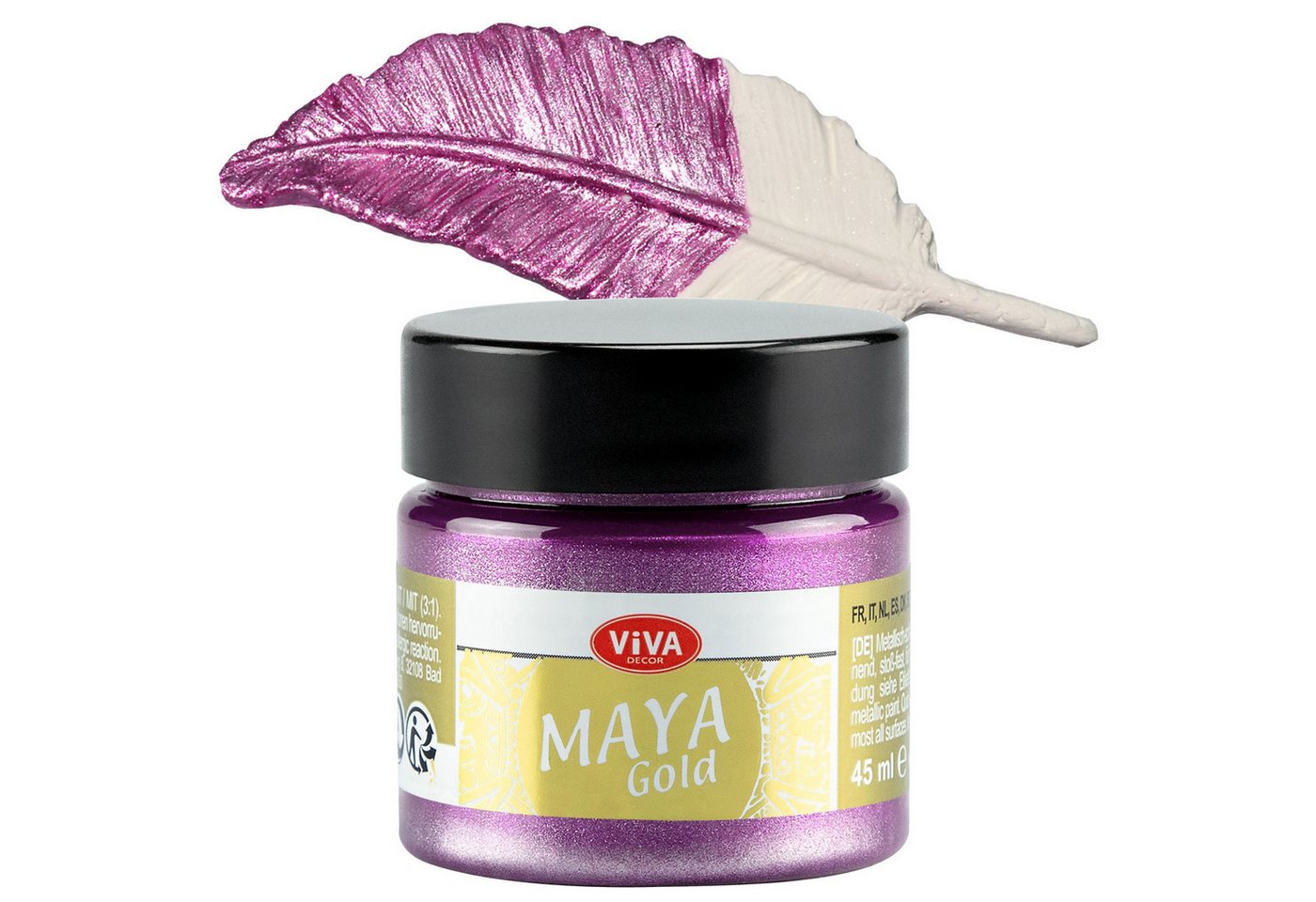 Viva Decor Acrylfarbe ViVA DECOR Maya Gold 45ml - Rosé Bild 2