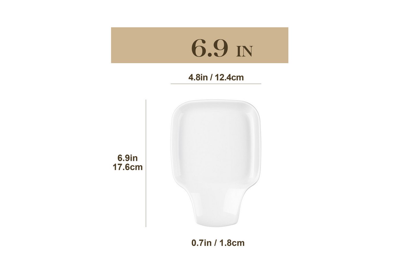 MALACASA Kochlöffelhalter 2tlg Porzellan Set, Kochlöffelablage für Kochlöffel und Pfannenwender, (Set, 2-tlg) Bild 3