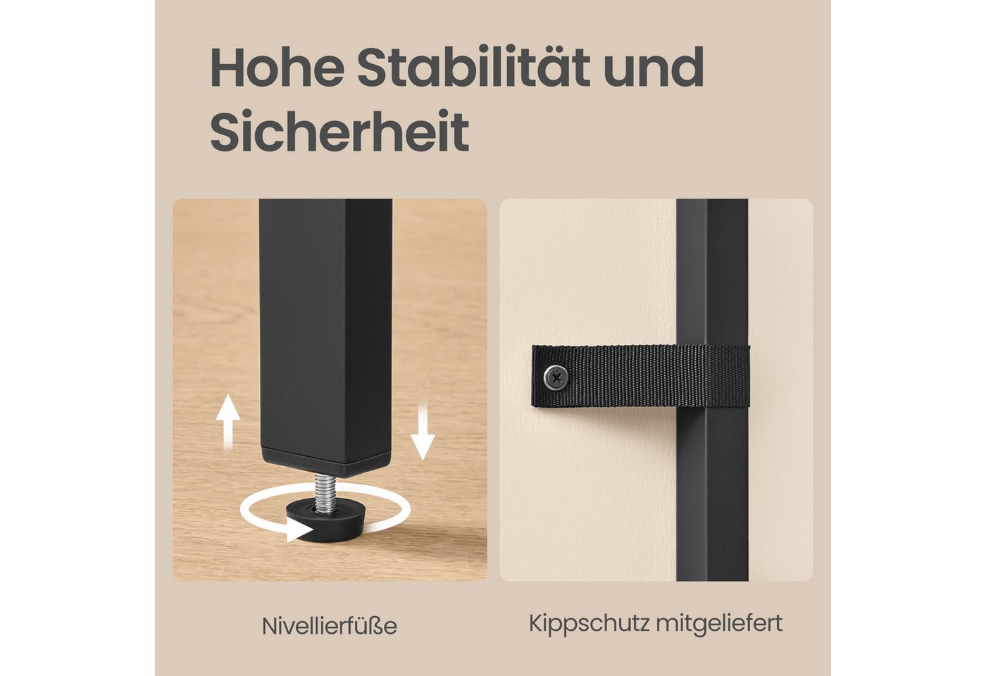 VASAGLE Bücherregal Küchenregal, Standregal, Flur, Küche, Büro, stabiles Stahlgestell, Leiterregal, Industrial-Design, mit Stahlrahmen, 24 x 60 x 165 cm Bild 3