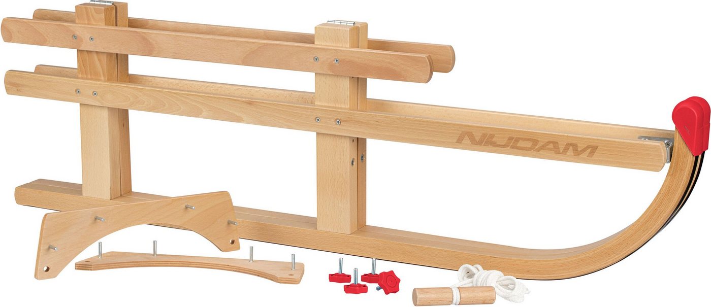 NIJDAM Faltschlitten Hörnerrodel Klappschlitten Davos Holz 110 cm Bild 3