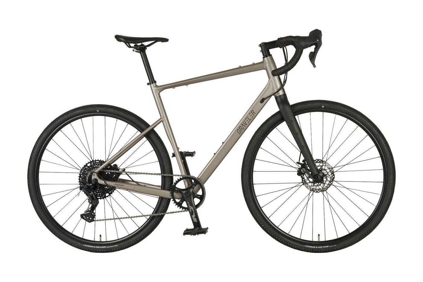 Prophete Gravelbike Prophete Graveler, 10 Gang microSHIFT Sword Schaltwerk, Kettenschaltung