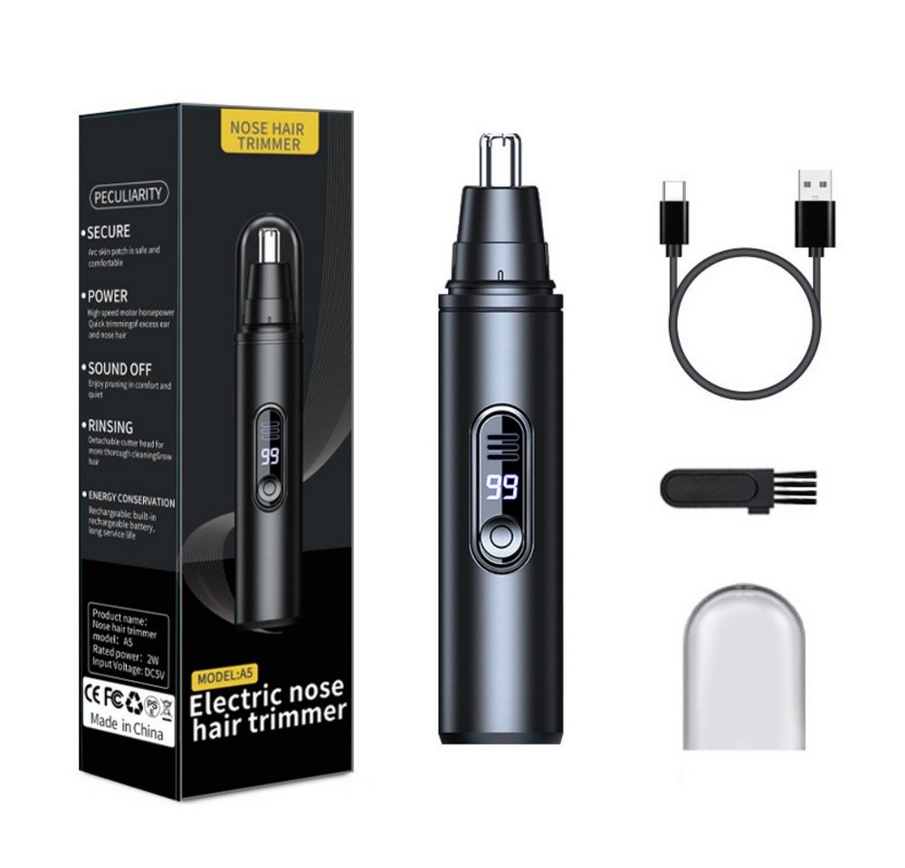 inschimmer Nasen- und Ohrhaartrimmer Nasenhaartrimmer USB Wiederaufladbar Nasen- und Ohrhaartrimmer Unisex Bild 2
