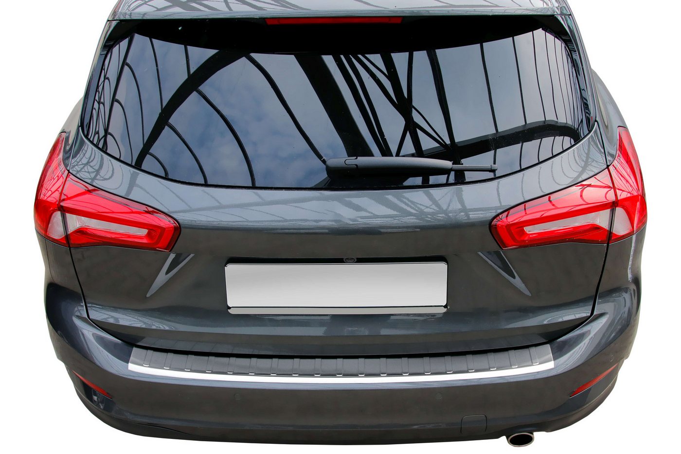 RECAMBO Ladekantenschutz für FORD Focus 4 TURNIER, ab 2018 Stoßstangenschutz, V2A rostfrei, Exklusive Optik, praktischer Schutz & perfekte Passform Bild 3