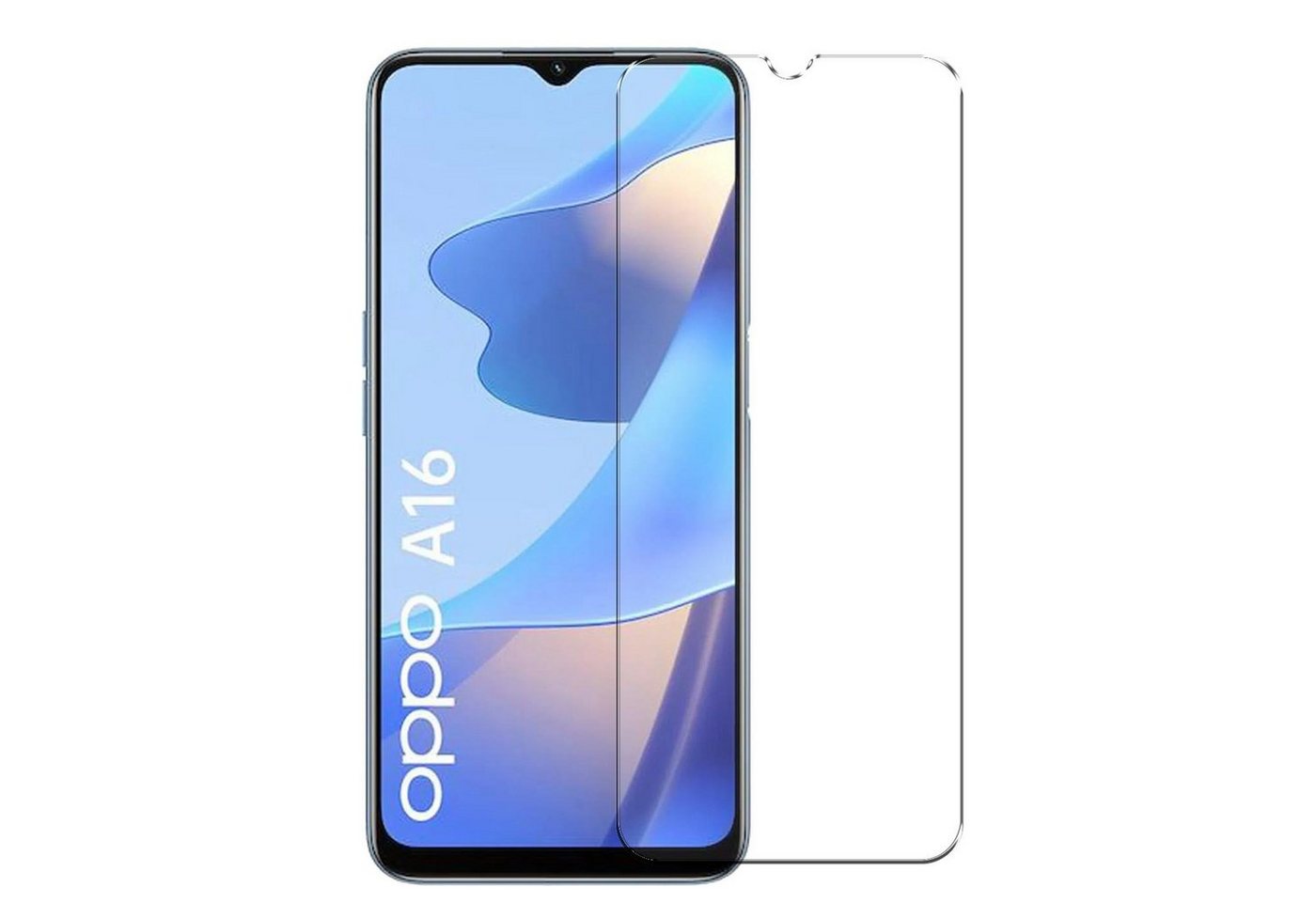 CoolGadget Schutzfolie Panzerfolie für OPPO A16 / A16s, (9H Härtegrad, 2x Schutzglas, 1xReinigungset), Displayfolie Panzer Schutzfolie 2 Stück für OPPO A16 / A16s Glas Folie Bild 3