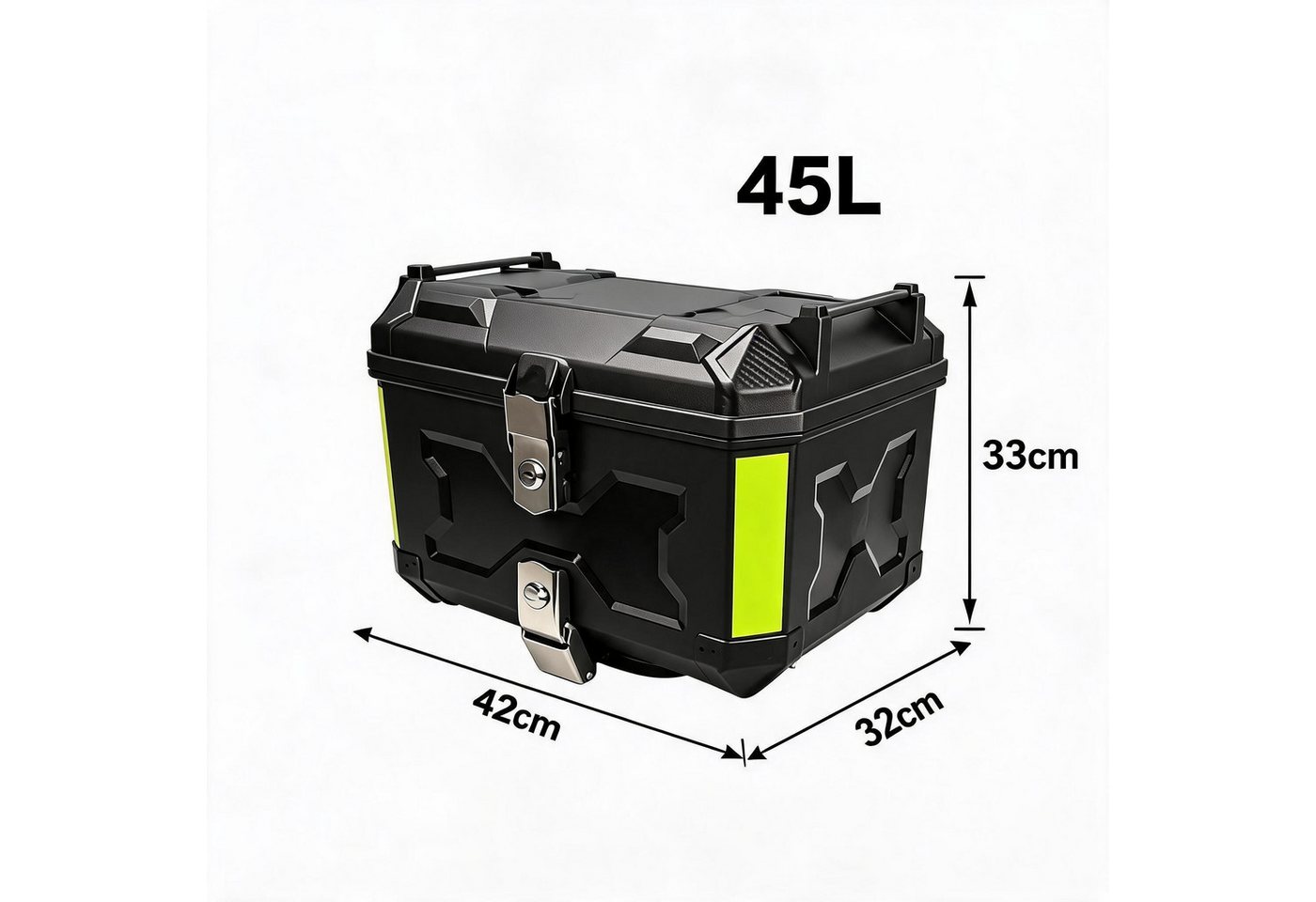GarveeMore Topcase Motorrad Topcase 45L Aluminiumlegierung Motorrad Heckbox Bild 2