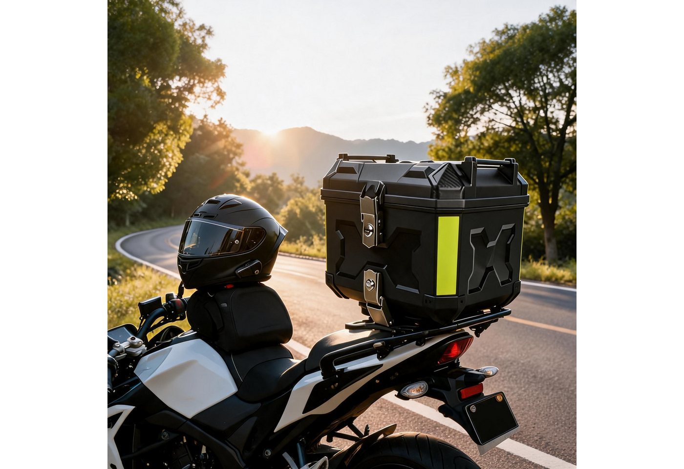 GarveeMore Topcase Motorrad Topcase 45L Aluminiumlegierung Motorrad Heckbox Bild 4