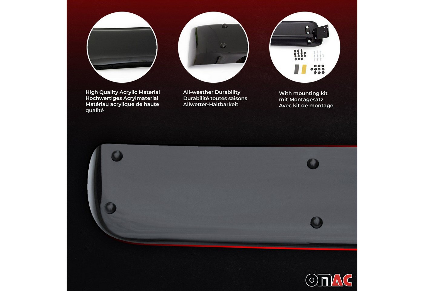 OMAC Autosonnenschutz Sonnenblende äußeren für Nissan Navara 2004-2015 D40 Acryl, 33 x 25 cm, (1-St), Sonnenschutz