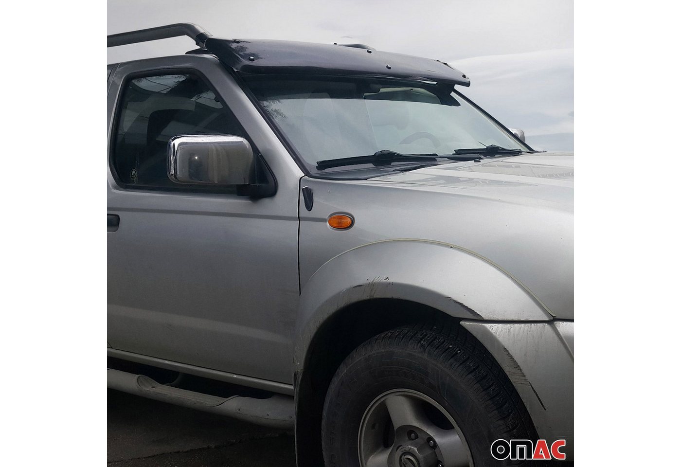 OMAC Autosonnenschutz Sonnenblende äußeren für Nissan Navara 2004-2015 D40 Acryl, 33 x 25 cm, (1-St), Sonnenschutz Bild 2