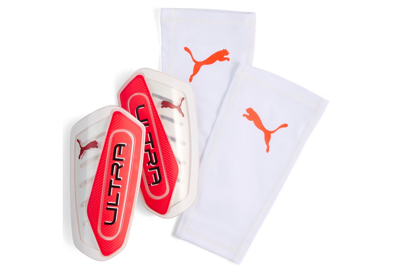 PUMA Fußball Schienbeinschoner ULTRA Flex Sleeve PUMA White-Ultra Red