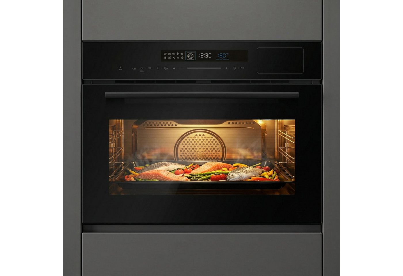 KKT KOLBE Einbau-Mikrowelle EBMS4503S2, Grill, Grill und Heißluft, Heißluft, Dampfgarfunktion, 50 l, 50 l Backofen / 800 Watt Mikrowelle / 60cm / Autark / Heißluft / Grill Bild 4