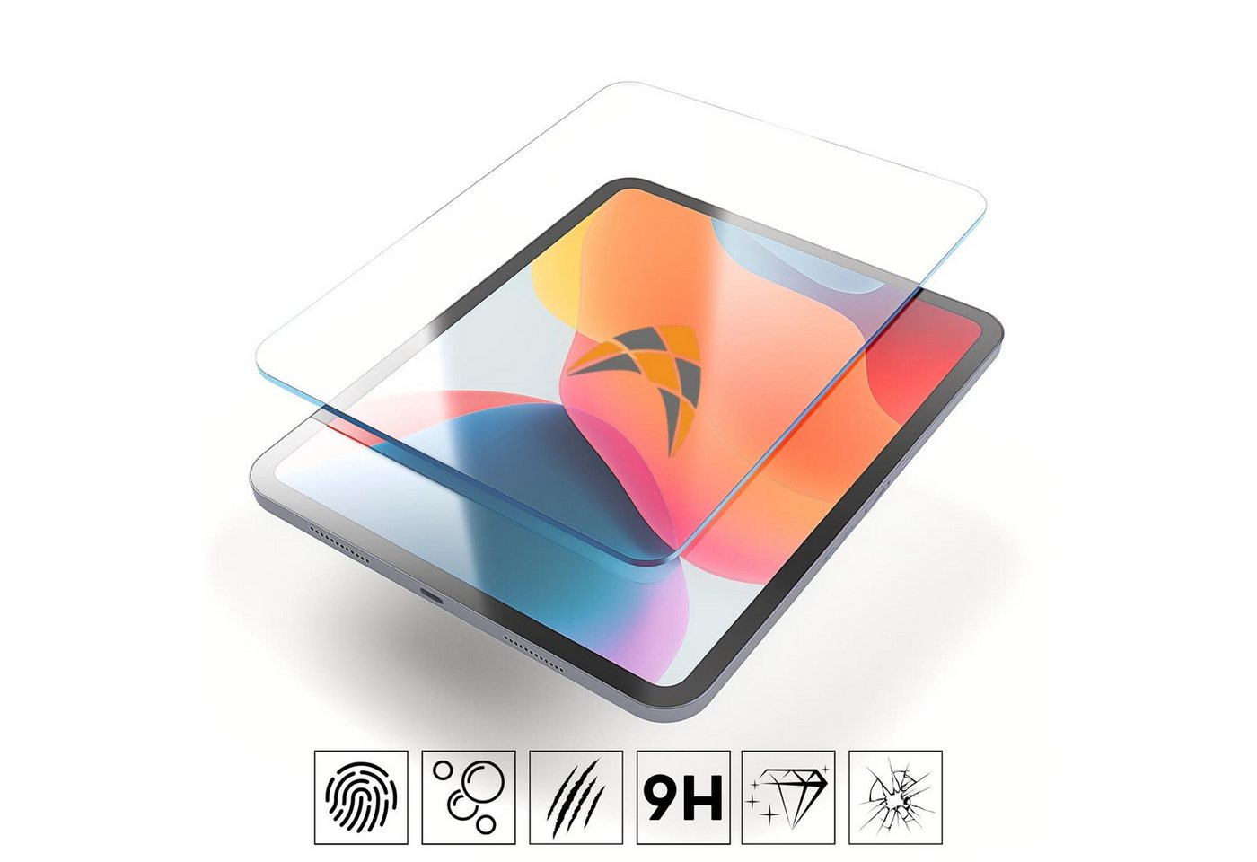 CoolGadget Schutzfolie Premium Tablet Panzer Schutzfolie für Apple iPad Air 4 10.9 2020, (Display Reinigungs Set), Ultimativer Display Schutz Kristallklare Sicht Bild 5