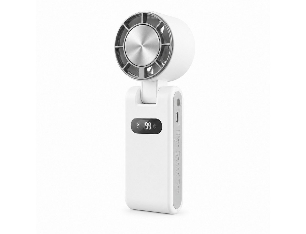 Mrilary Handventilator Tragbarer Handventilator mit Kühlfunktion,199 Stufen Geschwindigkeiten, 3-in-1 Hand-, Tisch- & Halsventilator, USB-C wiederaufladbar Bild 2