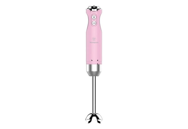 Westinghouse Stabmixer Retro-Serie 600 W mit Turbo und Edelstahl-Mixfuß, 600,00 W, Turbofunktion, Edelstahl-Mixfuß, spritzarmes Mixen