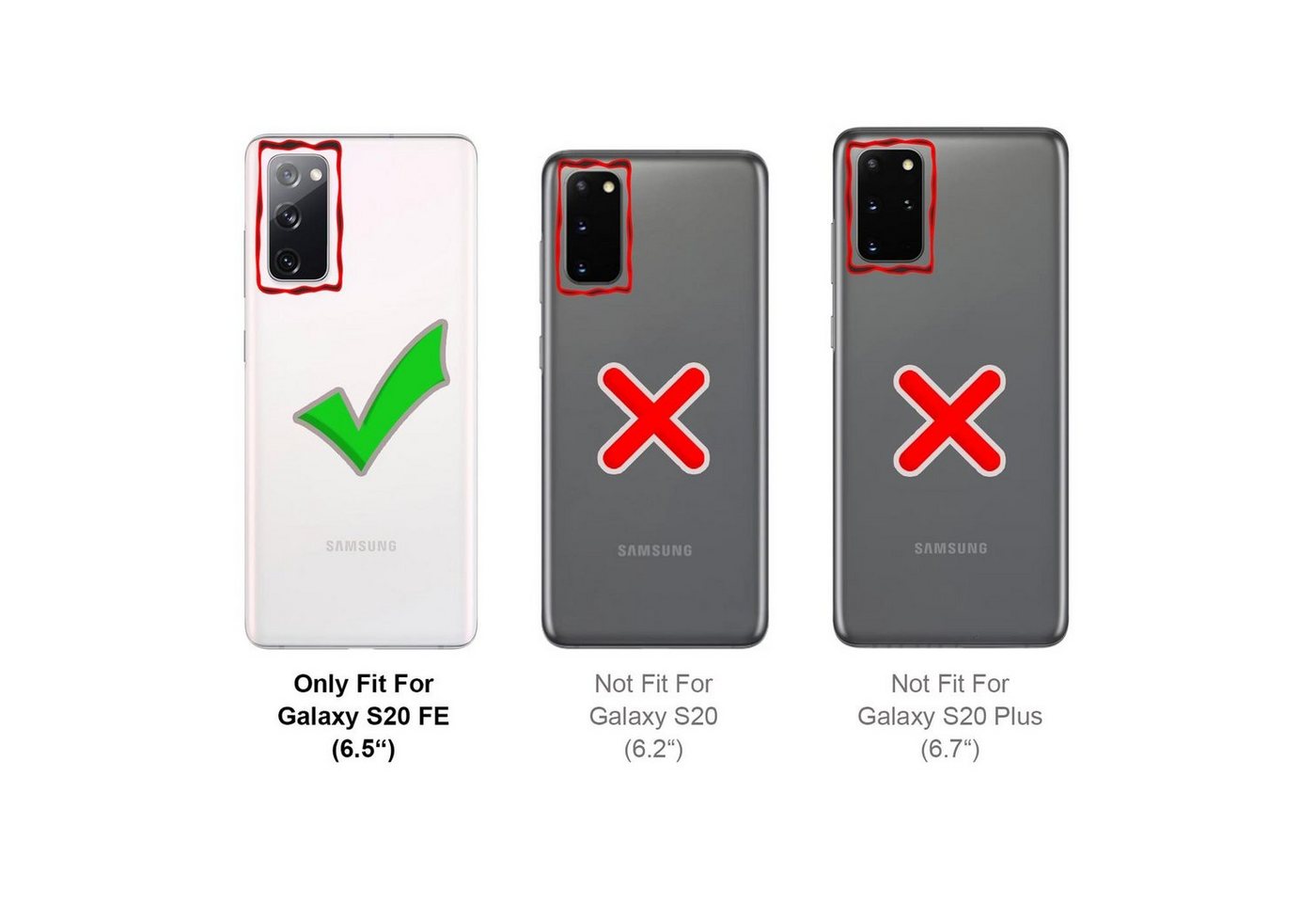 CoolGadget Handykette Handyhülle mit Handyband für Samsung Galaxy S20 FE 6,5 Zoll, Case zum Umhängen Kette Halsband Kordel mit Hülle für Samsung S20 FE Bild 3