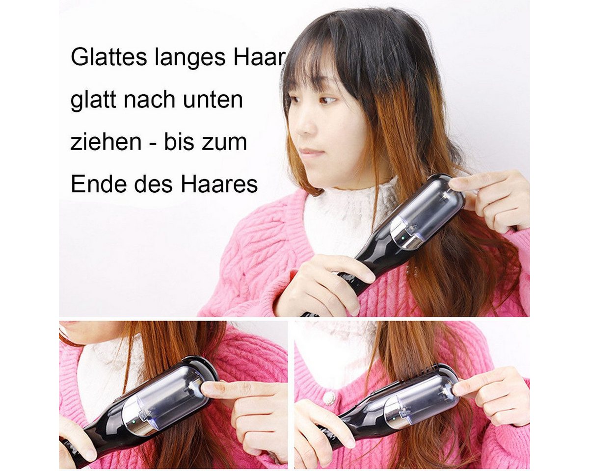 feinlux Haarschneider Haar- und Bartschneider, mit 500-mAh-Akku und Blaulicht-Haarpflegefunktion, elektrischer Haarschneider präziser Trimmer mit Edelstahlklinge