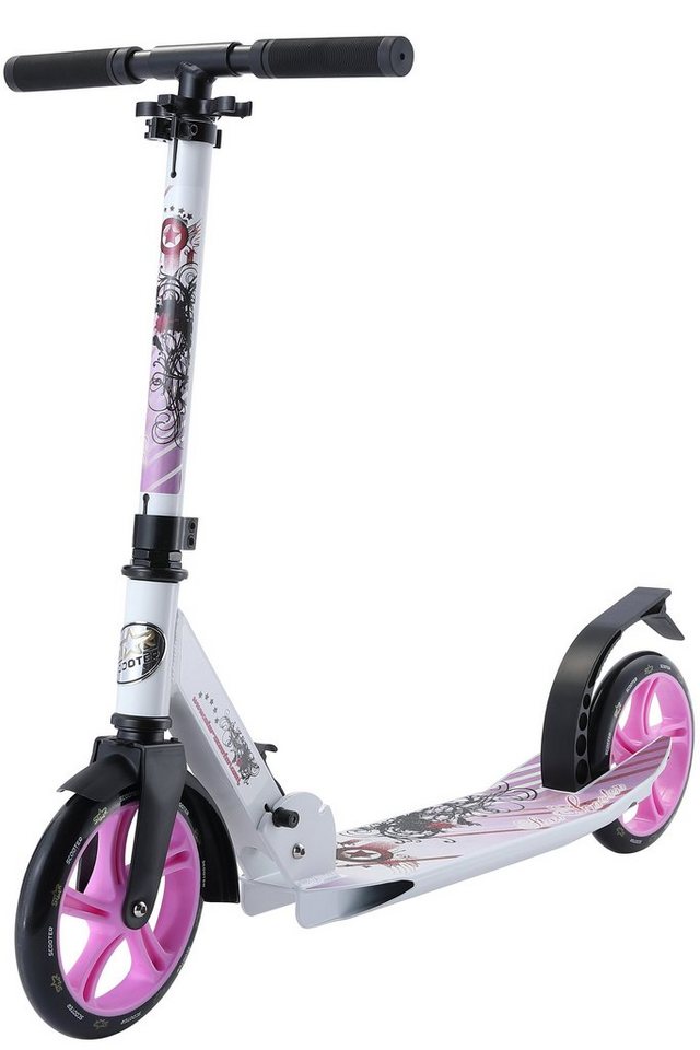Star-Scooter Cityroller 205 mm, ab 8 Jahre, Kinder City Roller ab 144 cm, Jungen, Mädchen, Klappbar, Höhenverstellbar, Seitenständer, Aluminium Bild 4