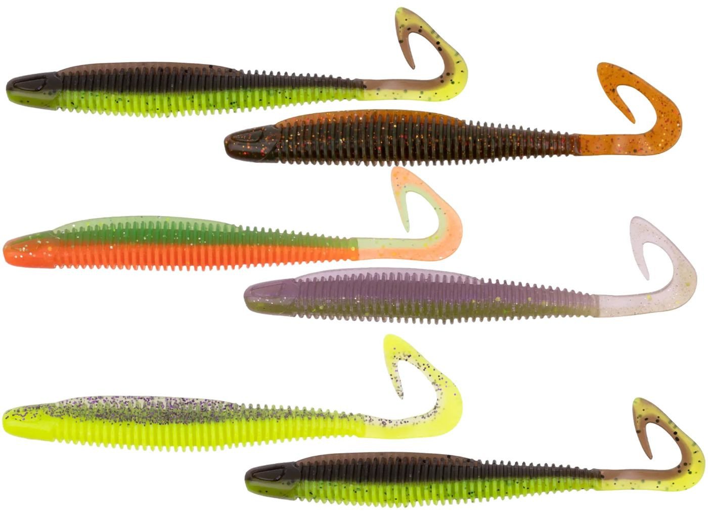 Zeck Fishing Kunstköder BA D-Tail 10cm Purple Chartreuse 4 pcs