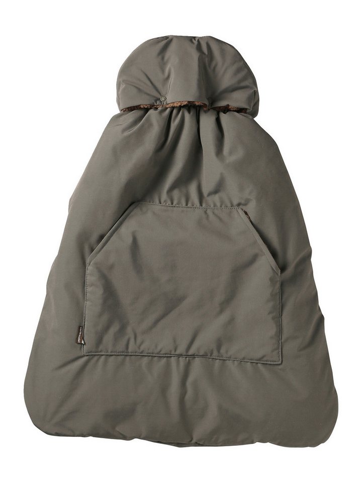 vertbaudet Babytrage Wintercover für die Babytrage mit Kapuze, Teddyfleece-Futter, Leopardenmuster Bild 2