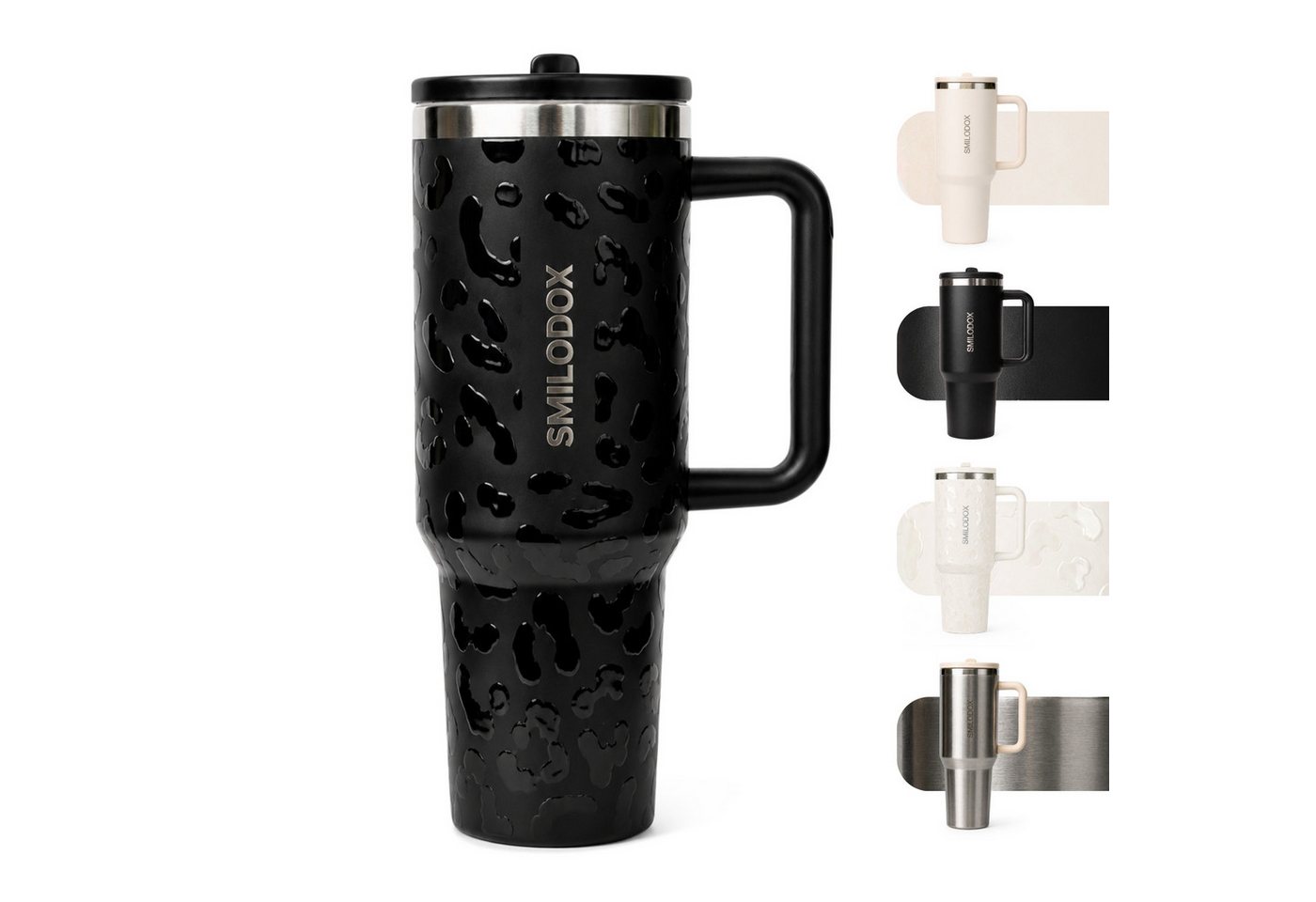 Smilodox Trinkflasche Termis Edelstahl Thermobecher, 1,2 Liter Trinkbecher, 100% auslaufsicher, BPA-frei, Unisex Design, für Büro, Gym & Alltag Bild 2