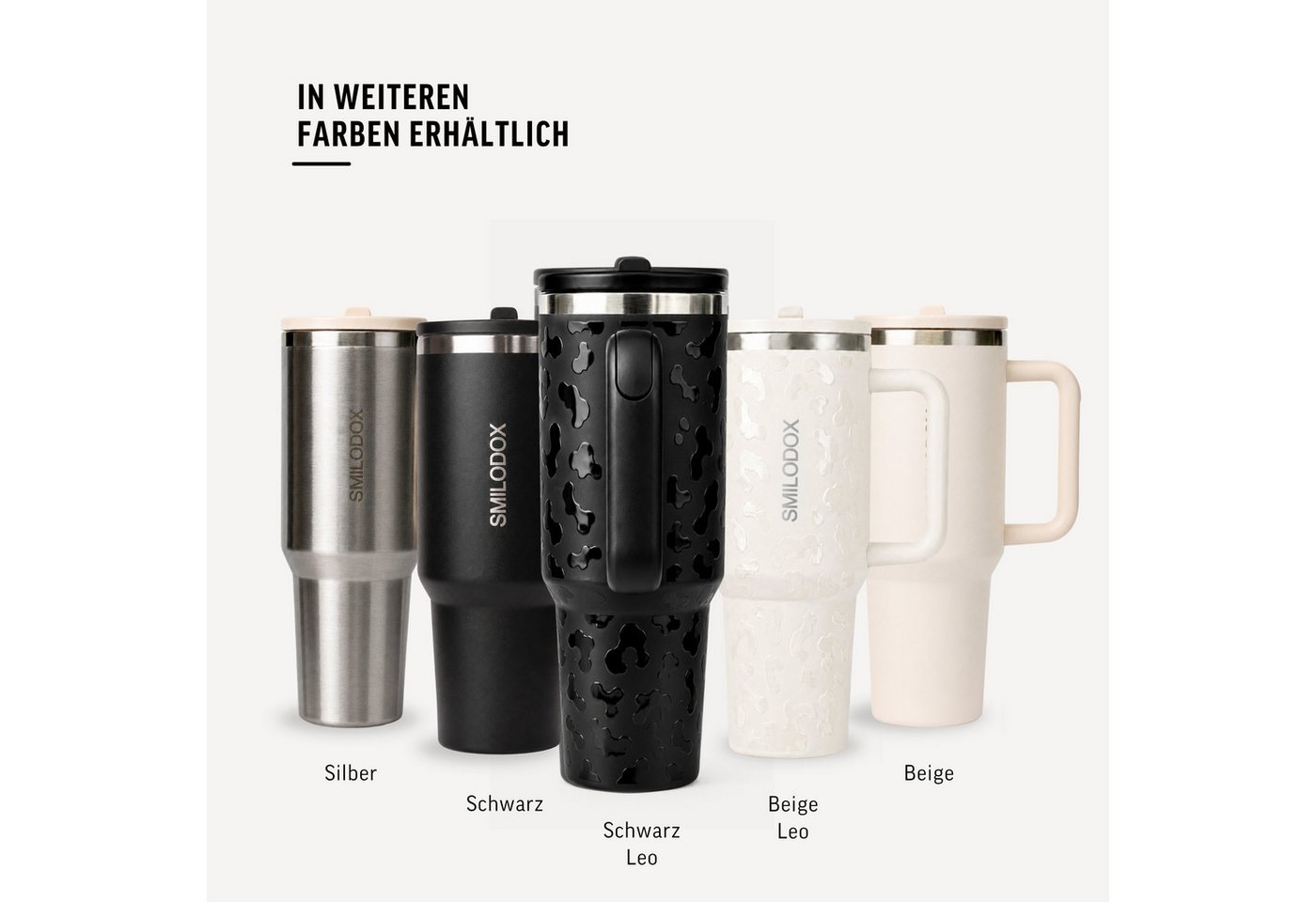 Smilodox Trinkflasche Termis Edelstahl Thermobecher, 1,2 Liter Trinkbecher, 100% auslaufsicher, BPA-frei, Unisex Design, für Büro, Gym & Alltag Bild 4