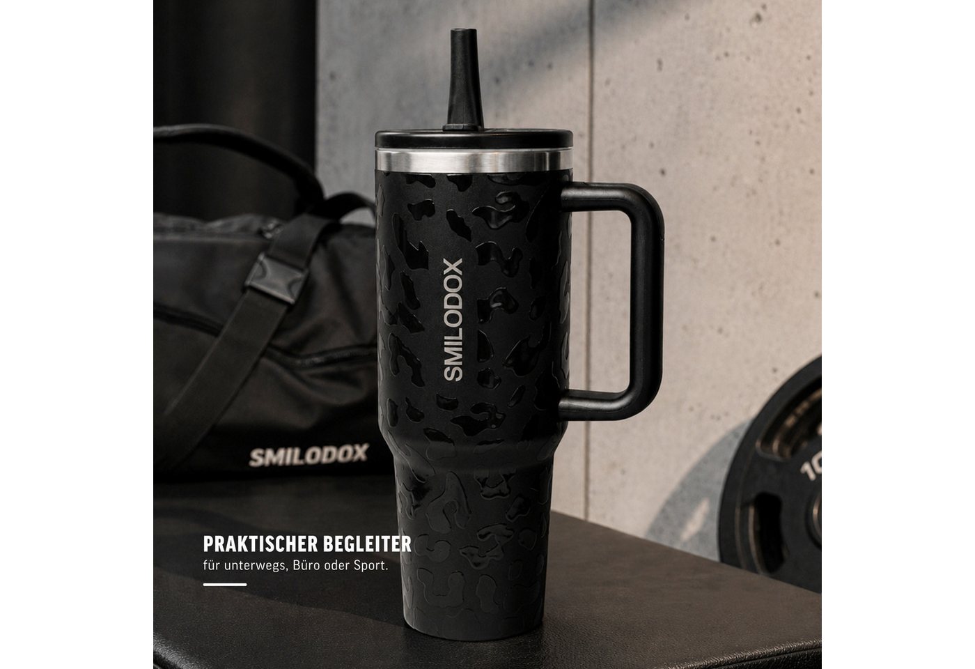 Smilodox Trinkflasche Termis Edelstahl Thermobecher, 1,2 Liter Trinkbecher, 100% auslaufsicher, BPA-frei, Unisex Design, für Büro, Gym & Alltag Bild 5