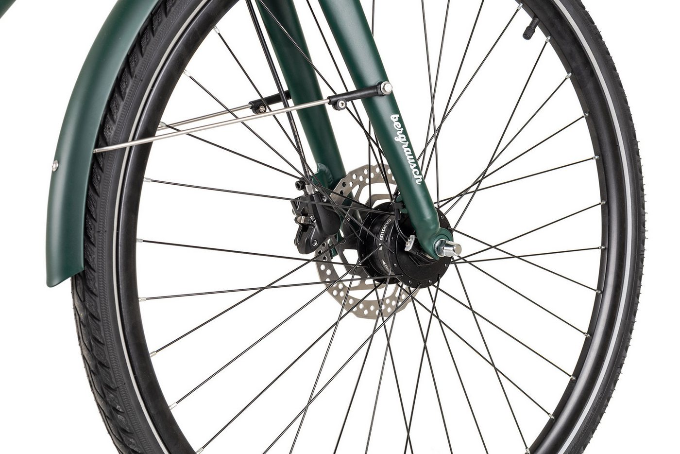 Bergrausch Trekkingrad Bergrausch Hochkönig, 27 Gang Shimano Alivio RD-M3100SGS Schaltwerk, Kettenschaltung, Herrenfahrrad Trekking grün