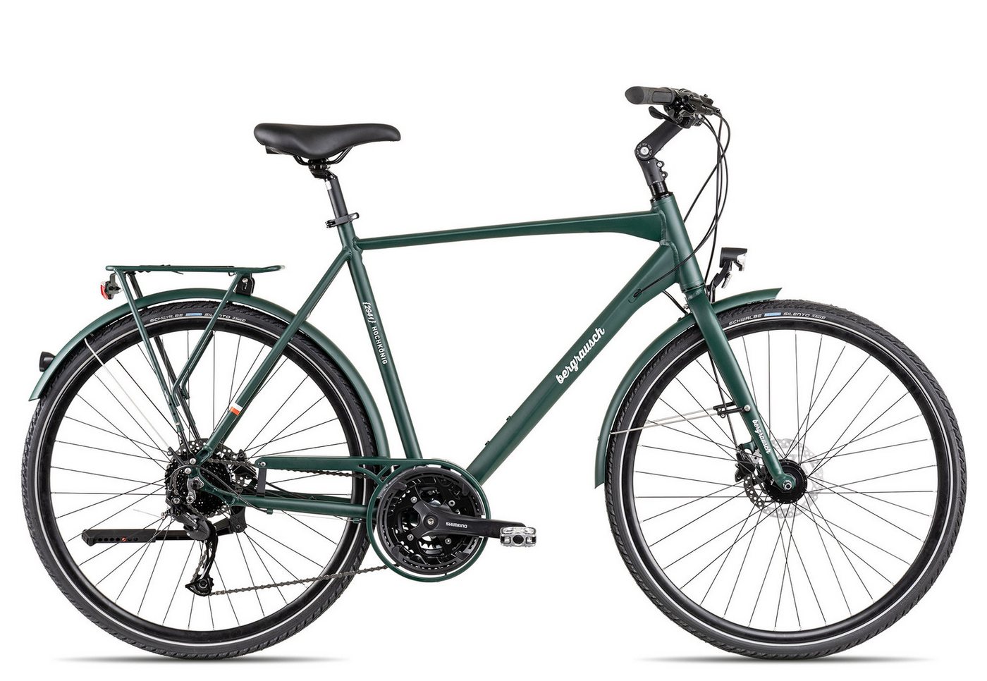 Bergrausch Trekkingrad Bergrausch Hochkönig, 27 Gang Shimano Alivio RD-M3100SGS Schaltwerk, Kettenschaltung, Herrenfahrrad Trekking grün Bild 5