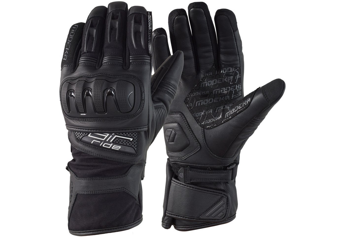 Modeka Motorradhandschuhe Modeka Air Ride Dry II Lederhandschuhe schwarz motorradhandschuhe für herren