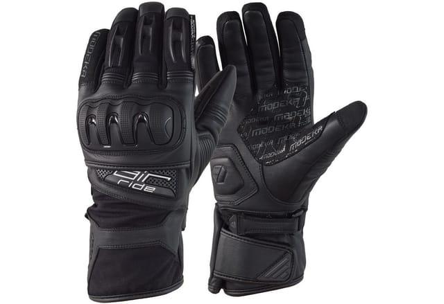 Modeka Motorradhandschuhe Modeka Air Ride Dry II Lederhandschuhe schwarz motorradhandschuhe für herren