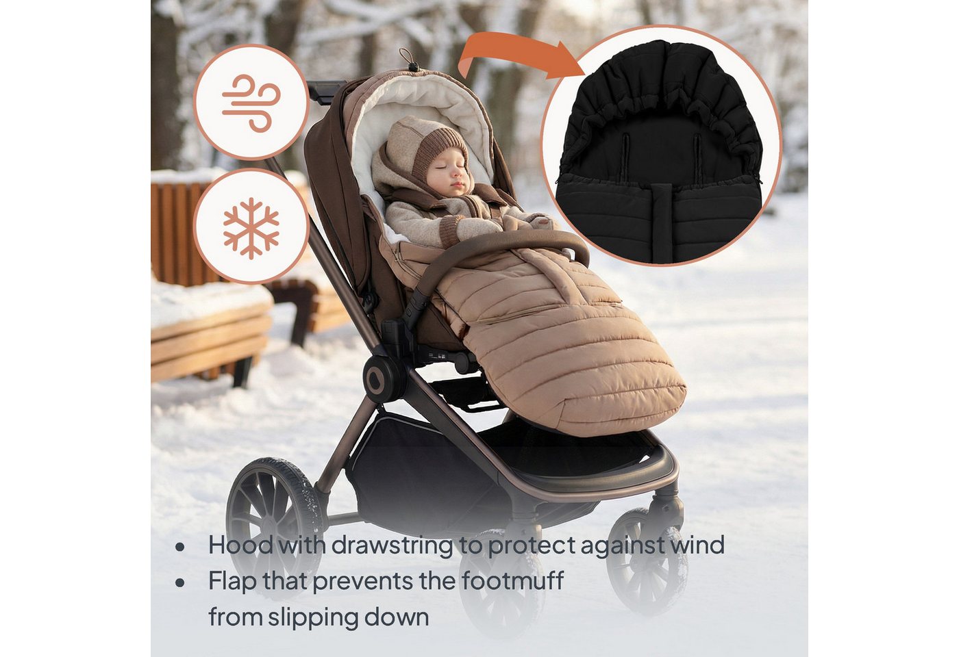 lionelo Kinderschlafsack OLI (Set, 2in1 Fußsack + Schutzhülle), Modular 2in1/wasserabweisend/UV-Schutz/warm bis-20°C