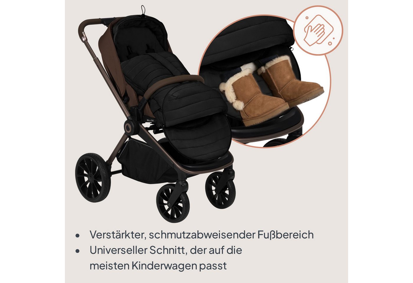 lionelo Kinderschlafsack OLI (Set, 2in1 Fußsack + Schutzhülle), Modular 2in1/wasserabweisend/UV-Schutz/warm bis-20°C Bild 3