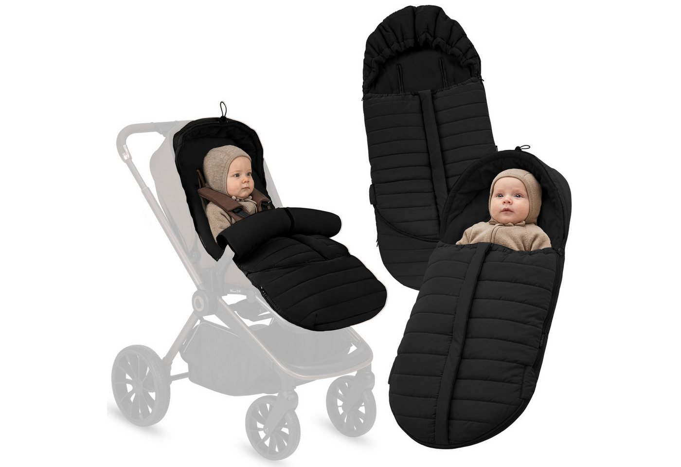 lionelo Kinderschlafsack OLI (Set, 2in1 Fußsack + Schutzhülle), Modular 2in1/wasserabweisend/UV-Schutz/warm bis-20°C Bild 5