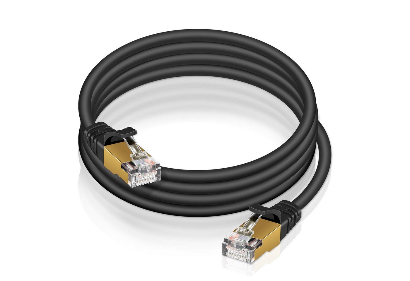 VERCO Cat 7 Netzwerkkabel rundes LAN-Kabel, RJ-45 (Ethernet), (800 cm), 10 / 100 / 1000 Mbits Geschwindigkeit bis 1 Gbits S/FTP Patchkabel Bild 2
