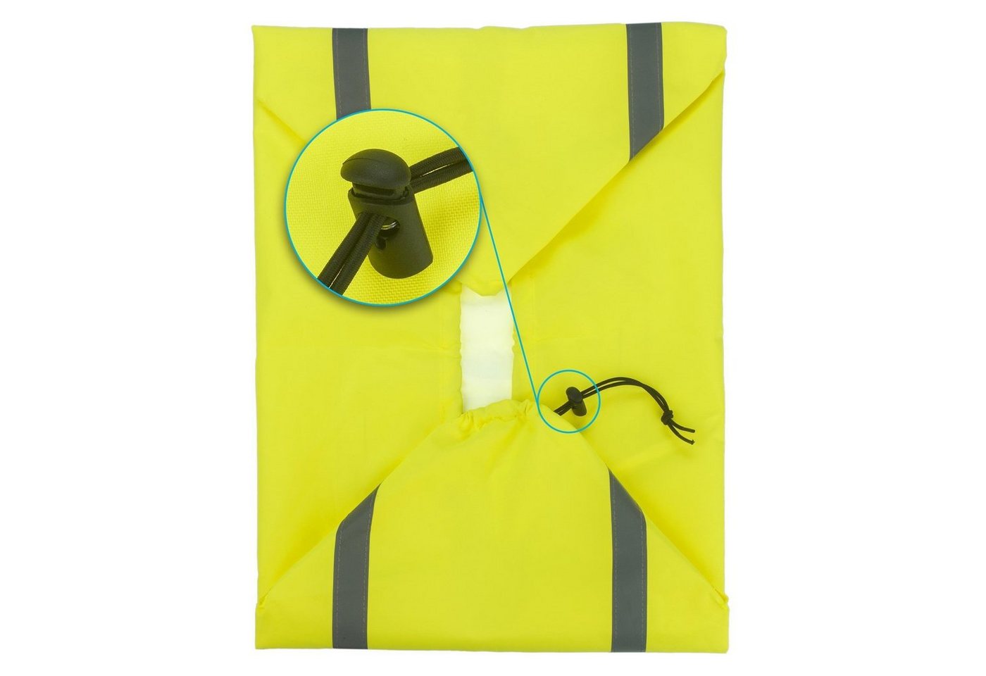 EAZY CASE Rucksack-Regenschutz Reflektor-Überzug Schutzhülle Einhorn, Straßenverkehr Regenschutzhülle Reflektorstreifen Regenhülle Neon Gelb