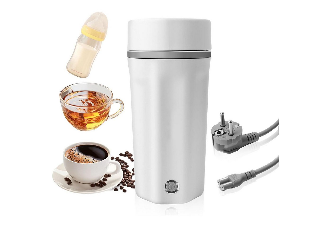 AIMAX Reise-Wasserkocher 500ML Tragbarer Wasserkocher Mini Wasserkocher Edelstahl, Schnell Wasser Kochen Kleiner Wasserkocher für Unterwegs Bild 5
