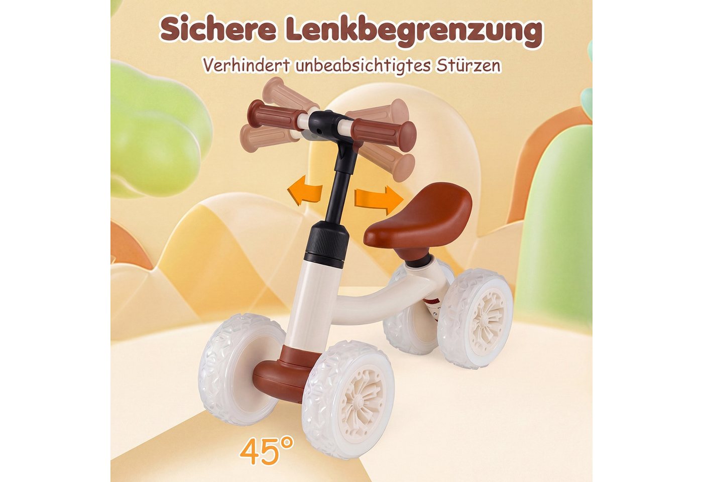 COSTWAY Laufrad, Lauflernrad, mit 4 leuchtenden Rädern, verstellbar Bild 3