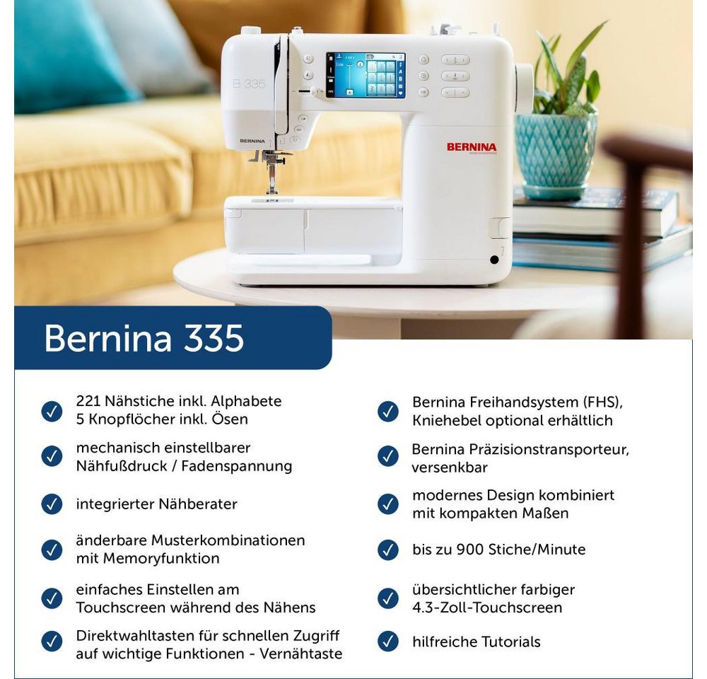 Bernina Nähmaschine - 335 Computer Nähmaschine NEUE 3er Serie (2025) - 2. Generation Bild 5