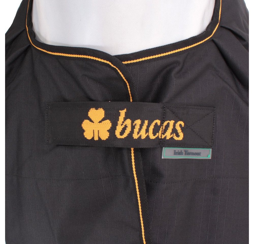 Bucas Pferde-Regendecke Bucas Irish Turnout Light 50g Classic 1200D - Pony - black/gold Bild 3