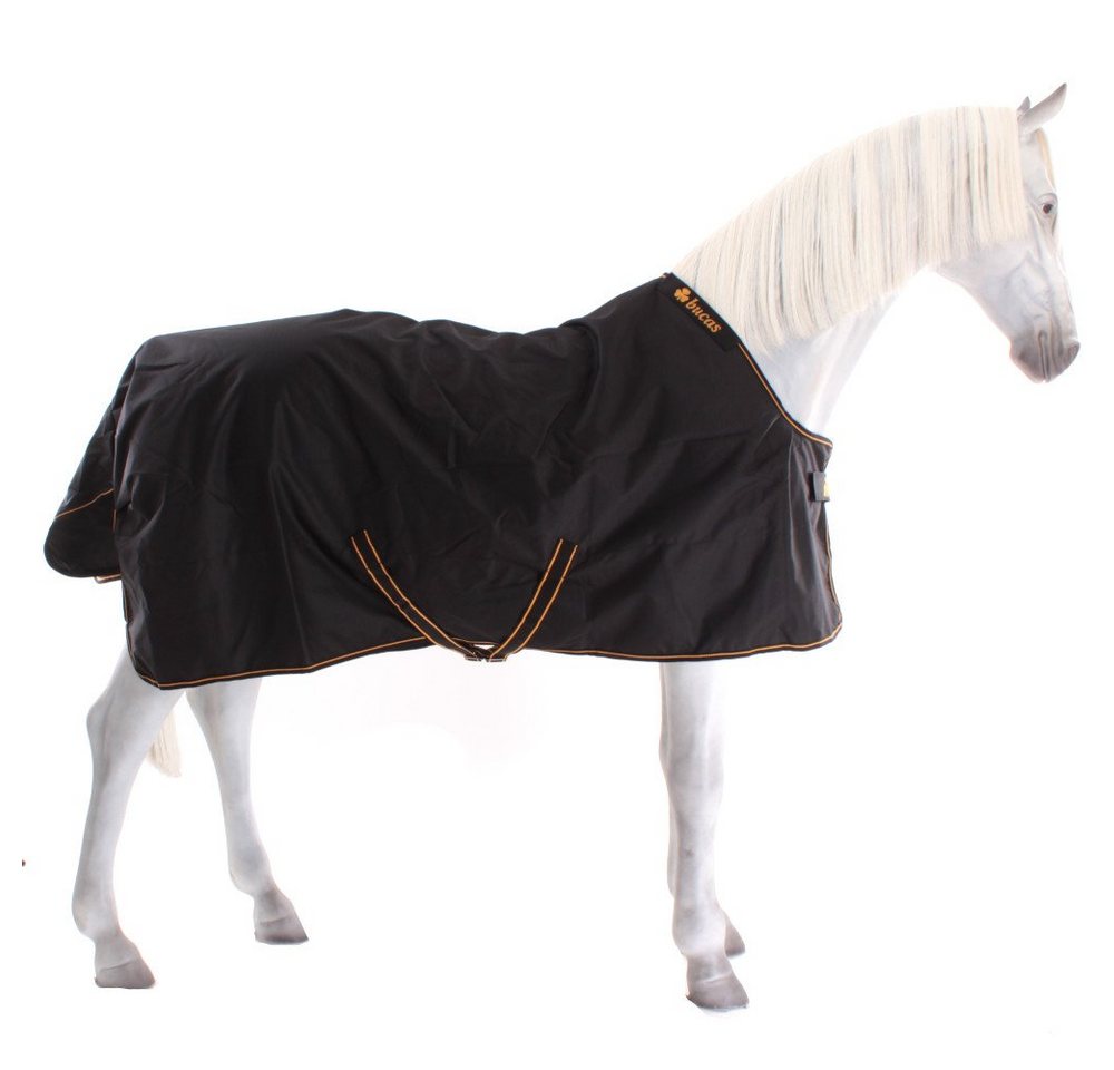 Bucas Pferde-Regendecke Bucas Irish Turnout Light 50g Classic 1200D - Pony - black/gold Bild 4