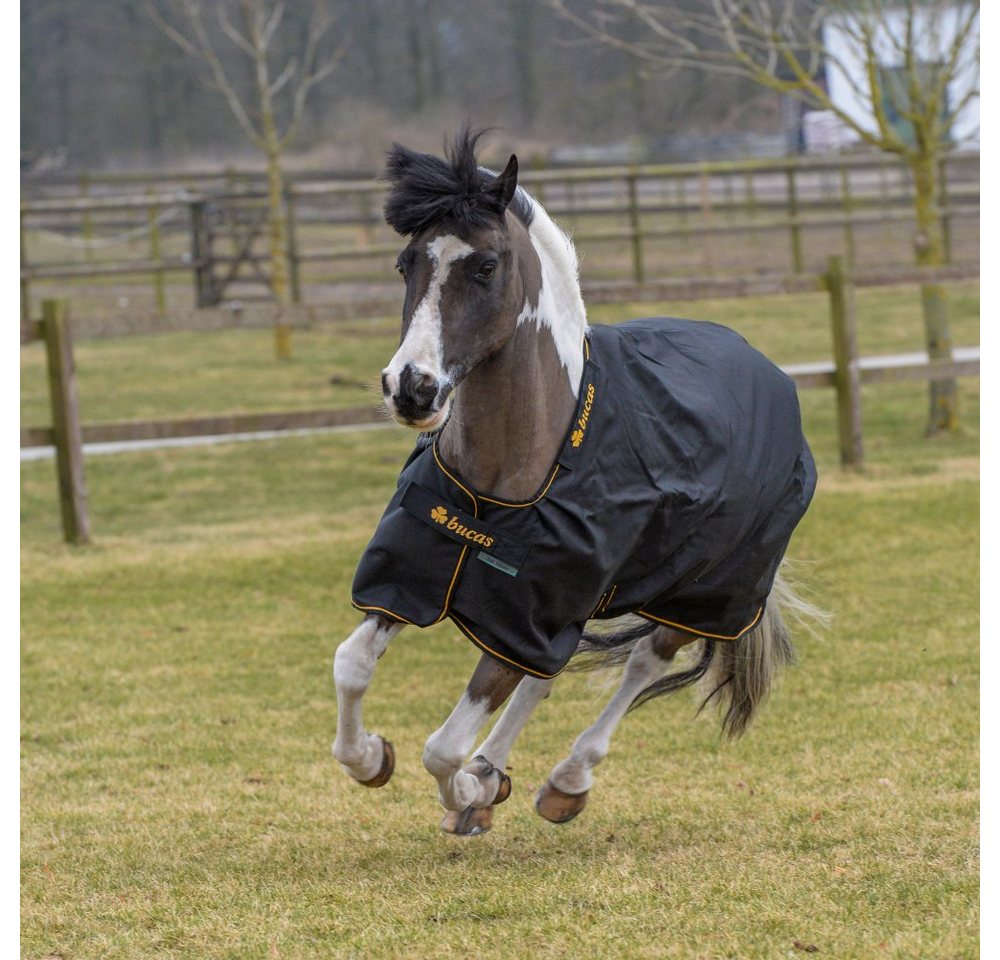 Bucas Pferde-Regendecke Bucas Irish Turnout Light 50g Classic 1200D - Pony - black/gold Bild 5