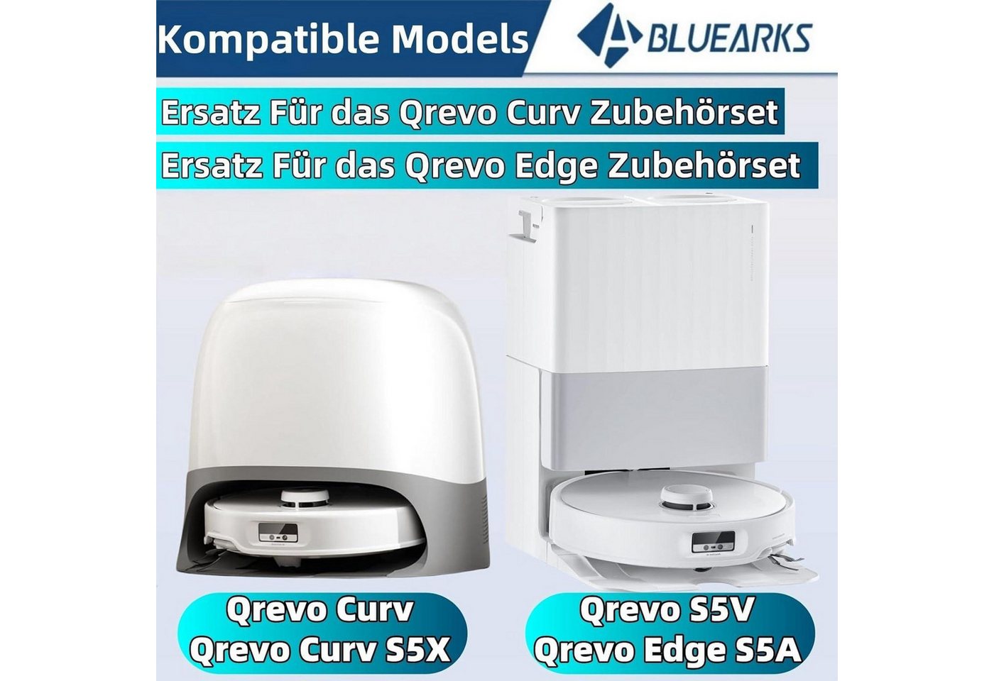 FELIXLEO Staubsaugerdüsen-Set 24 Zubehör Set für Qrevo S5V Curv S5X Edge S5A Roboter