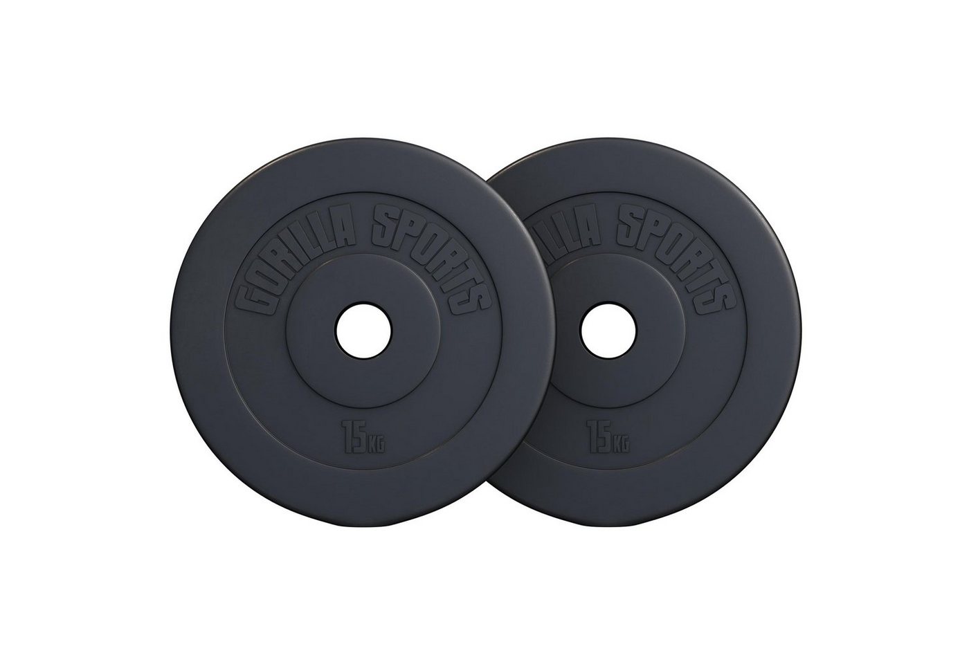 GORILLA SPORTS Hantelscheibe Hantelscheibe Olympia 50/51mm Kunststoff 1,25KG - 15KG, 30 kg Bild 3
