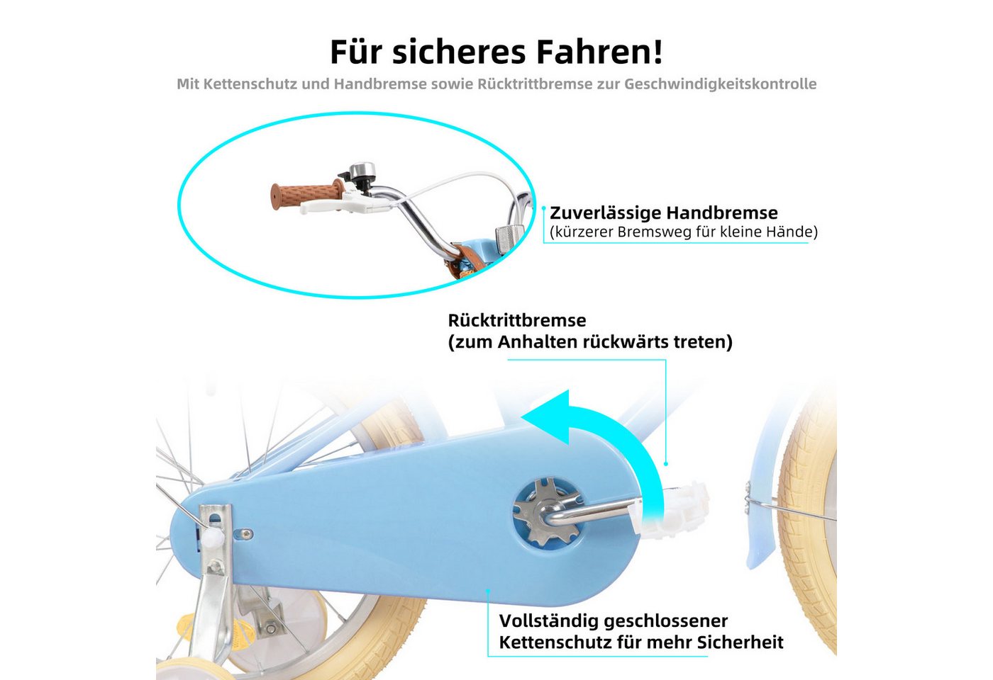 JOYSTAR Kinderfahrrad Stabiles Kinderfahrrad mit Doppelbremssystem für Anfänger Bild 4