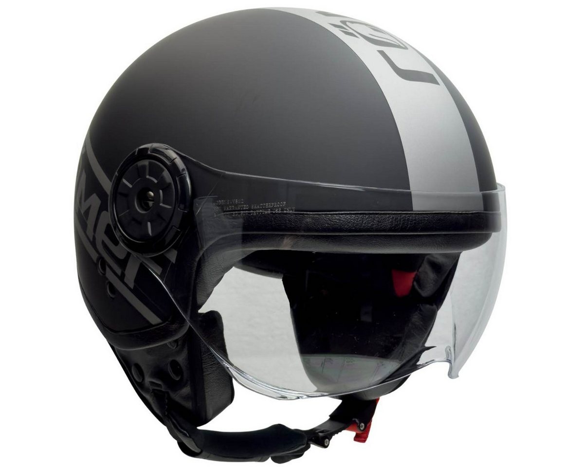 RÖMER HELME Motorradhelm RR20035 - Motorrad- Jethelm mit Pilotenvisier, schwarzgrau Bild 2