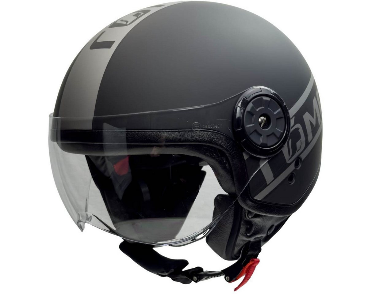 RÖMER HELME Motorradhelm RR20035 - Motorrad- Jethelm mit Pilotenvisier, schwarzgrau Bild 5
