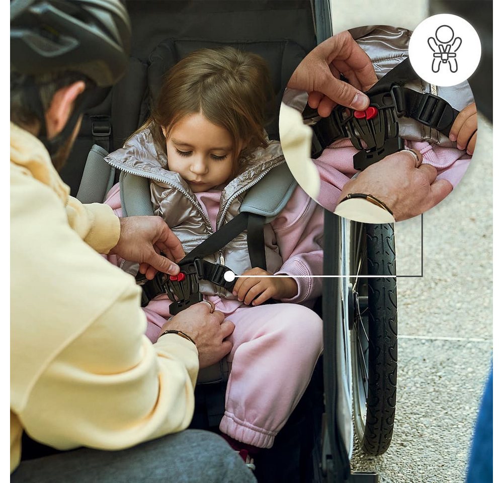Kinderkraft Fahrradkinderanhänger Nava Walk 2in1 Fahrradanhänger und Buggy Bild 2