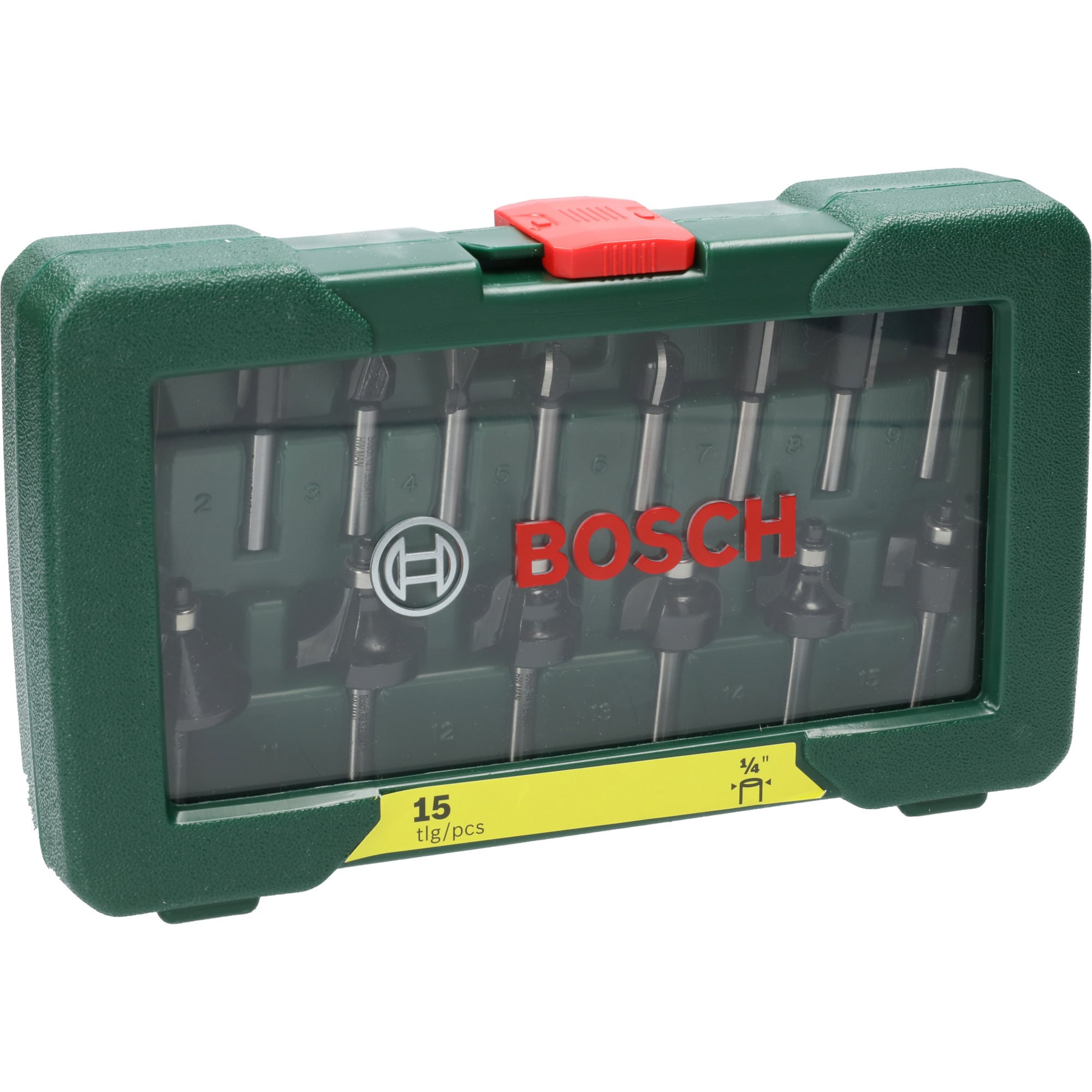 Fräser-Set-HM 15tlg. Durchmesser: 1/4 Schaft - 2607019468 - Bosch